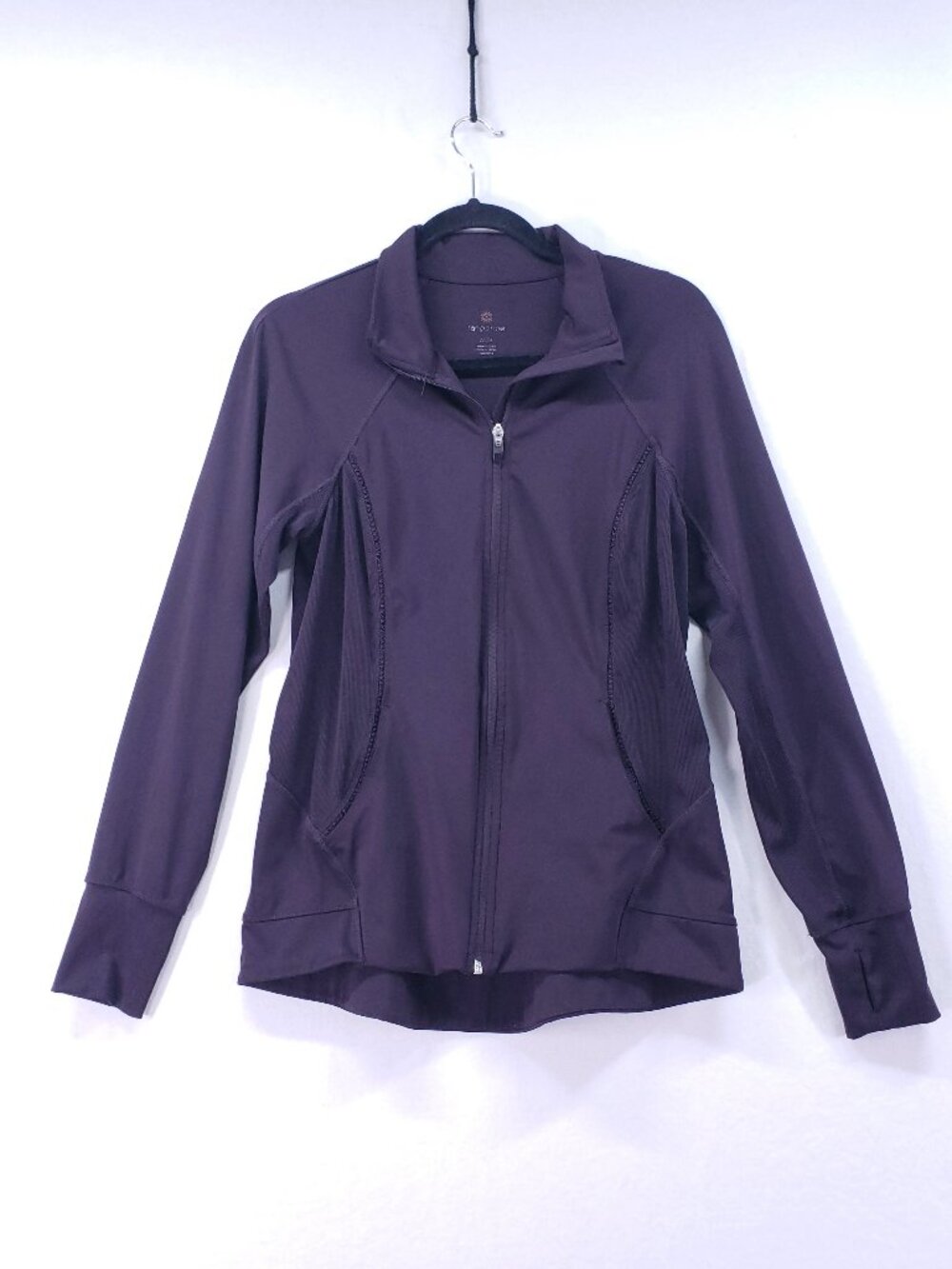 Tangerine Sweater Womens Size Medium Athletic Breathable Full Zip Purple